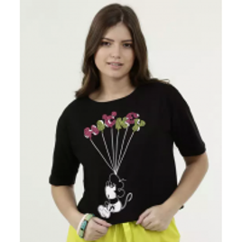 Imagem da oferta Blusa Feminina Cropped Estampa Mickey Disney