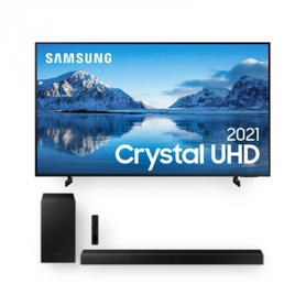 Imagem da oferta Combo Samsung Smart TV 60" Crystal UHD 4K 60AU8000 e Soundbar Samsung HW-T450 2.1 Canais