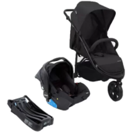 Imagem da oferta Carrinho de Bebê com Bebê Conforto Infanti Travel System Collina TRIO Black Style 3 Rodas 0 a 15kg