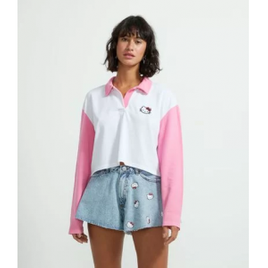 Imagem da oferta Blusa Cropped em Algodão Estampa Hello Kitty