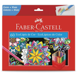 Imagem da oferta Lápis de Cor 60 cores sextavado 120160G Faber Castell