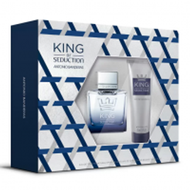 Imagem da oferta Kit Perfume Antonio Banderas King Of Seduction Masculino EDT 100ml + Pós Barba 75ml - Incolor