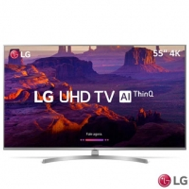 Imagem da oferta Smart TV LED 55" UHD 4K LG 55UK7500 WebOS 4.0, Controle Smart Magic e Wi-Fi