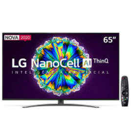 Imagem da oferta Smart TV LED 65" UHD 4K LG 65NANO86 NanoCell IPS Bluetooth HDR Inteligência Artificial ThinQ AI Google Assistente,