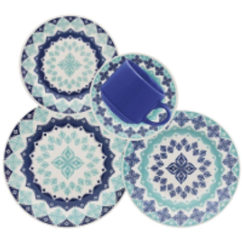 Imagem da oferta Aparelho De Jantar Oxford Lola Cerâmica 20 Peças Azul