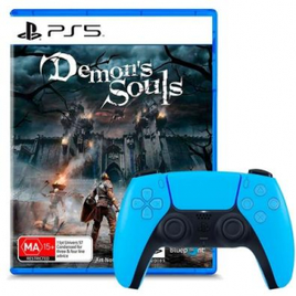 Kit Controle Sem Fio Sony PS5 DualSense Starlight Blue + Jogo Demon's Soul's PS5