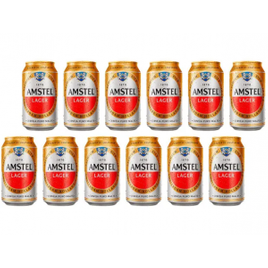 Imagem da oferta Cerveja Amstel Puro Malte Pilsen - 12 Unidades Lata 350ml