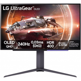 Imagem da oferta Monitor Gamer LG UltraGear OLED 27” QHD HDR400 True black 1.5M:1 240Hz 003ms (GtG) NVIDIA G-SYNC - 27GS95QE-B