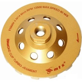 Imagem da oferta Mtx Rebolo Diamantado Turbo/Segmentado Diâmetro 115mm E Rosca M 14