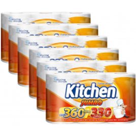 Imagem da oferta Toalhas de Papel Kitchen Jumbo - 6 Pacotes com 3 Rolos
