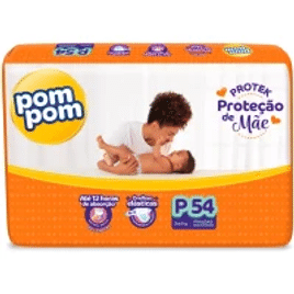 Imagem da oferta Fralda Pom Pom Derma Protek P 54 unidades