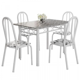 Imagem da oferta Mesa de Jantar com 4 Cadeiras Artefamol Amanda New com Assento em Courino