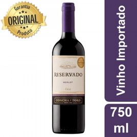 Imagem da oferta Vinho Tinto Chileno Merlot Concha Y Toro Reservado 750ml
