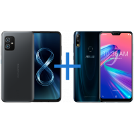 Smartphone ASUS Zenfone 8 8GB/256GB Preto + Smartphone ASUS Zenfone Max Pro (M2) 6GB/64GB Black Saphire