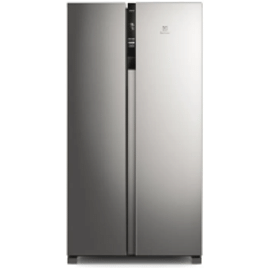 Imagem da oferta Geladeira Electrolux Frost Free Inverter 435L Efficient com AutoSense Side by Side cor Inox Look - IS4S