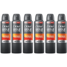 Imagem da oferta Kit com 6 Unidades Desodorante Antitranspirante Aerossol Dove Men Antibacteriano 150ml