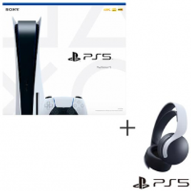 Imagem da oferta Console PlayStation 5 - PS5 Sony (Com leitor de Disco) + Headset sem Fio PULSE 3D para PS5 - Sony