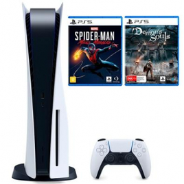 Imagem da oferta Console PlayStation 5 (Com leitor de Disco) + Jogo Demon's Soul's + Jogo Marvel's Spider-Man: Miles Morales
