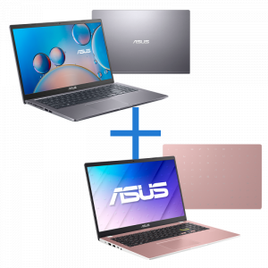 Notebook ASUS X515JA-EJ1792W Cinza + Notebook ASUS E510MA-BR353R Rose Gold