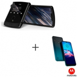Imagem da oferta Moto Razr Preto Motorola, Tela 6,2, 4G, 128GB - XT2000-2 + Moto E6S Azul Navy Motorola, Tela 6,1", 4G, 32GB - XT2053-2