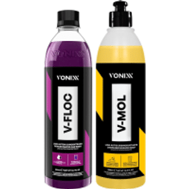 Imagem da oferta Kit Shampoo Automotivo Sujeira Pesada V-floc 500 ml V-mol 500 ml Vonixx