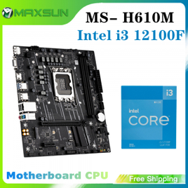 Combo Placa-Mãe Maxsun Challenger H610M DDR4 LGA1700 + Intel Core I3-12100F