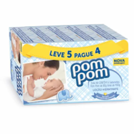 Imagem da oferta Kit Sabonete Infantil Pom Pom Hidratante 80g - 5 Unidades