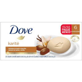 Imagem da oferta 10 Pacotes Sabonete Dove em Barra Karité e Baunilha 90g - 6 Unidades Cada