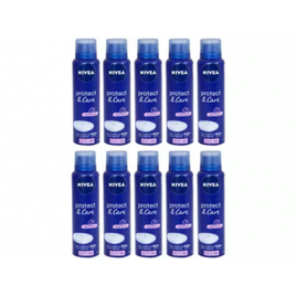 Imagem da oferta Kit Desodorante Nivea Protect e Care Aerossol Antitranspirante Feminino 10 Unidades de 150ml