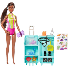 Imagem da oferta Brinquedo Barbie Profissões Bióloga Marinha
