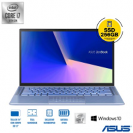 Imagem da oferta Notebook Asus ZenBook 14 Intel Core i7 10510U 8GB 256GB SSD Tela de 14" Azul Claro Metálico - UX431FA-AN203T