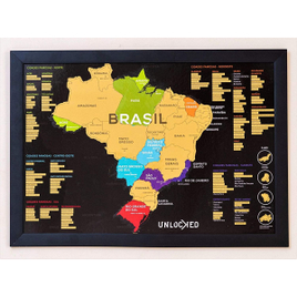 Imagem da oferta Mapa do Brasil de Raspar Unlocked 66x46cm