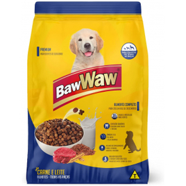 Ração Baw Waw para Cães Filhotes Sabor Carne e Leite 10.1kg