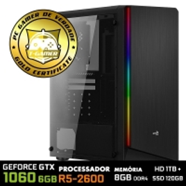 Imagem da oferta PC Gamer Ideal 2018 AMD Ryzen 5 2600 / GeForce GTX 1060 6gb / RAM 8gb 2666MHz / HD 1TB / SSD 120gb