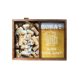 Quadro Porta Tampinhas E Rolha 32X42