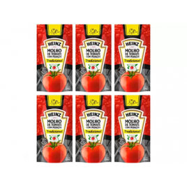 Imagem da oferta 2 Kits Molho de Tomate Tradicional Heinz 340g - 6 Unidades Cada (Total 12 unidades)