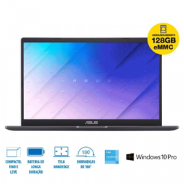 Imagem da oferta Notebook Asus E510MA-BR353R Intel Celeron Dual Core N4020 4GB 128GB W10 15,6 LED-Backlit