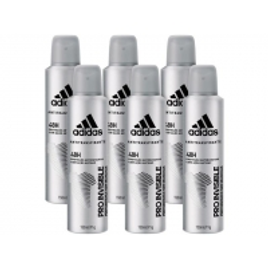 Imagem da oferta 6 Unidades - Desodorante Aerosol Antitranspirante Masculino - Adidas Pro Invisible 150ml
