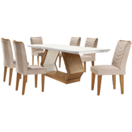 Imagem da oferta Mesa de Jantar 6 Cadeiras Retangular Rufato - Alvorada Londrina