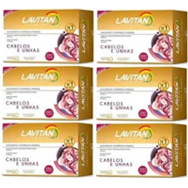 Complexo Vitamínico Lavitan Hair Cabelos e Unha - Kit 6 com Caixas 360 Cápsulas