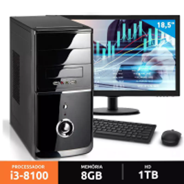 Imagem da oferta Computador Neologic Nli81066 Intel Core I3-8100 8gb 1tb + Monitor 18,5