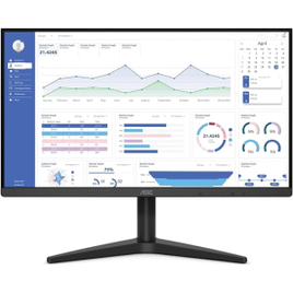 Imagem da oferta Monitor AOC 21.5" VGA e HDMI e painel VA preta pequeno 22B1HM5