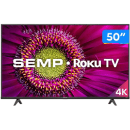 Imagem da oferta Smart TV Semp Roku LED 50” Rk8500 4k UHD HDR Wi-Fi Dual Band 4 HDMI 1 USB - 50RK8500