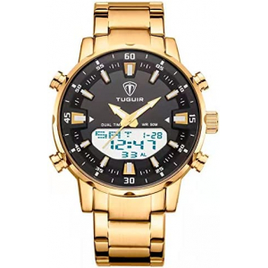Relógio Masculino Tuguir AnaDigi TG1815 - Dourado e Preto
