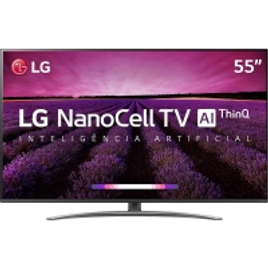 Imagem da oferta Smart TV LED 55" 4K LG 55SM8100 NanoCell 4 HDMI 3 USB Wi-Fi Bluetooth 60Hz