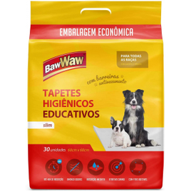 Baw Waw Tapetes Higiênicos Slim para Cães 30 Unidades