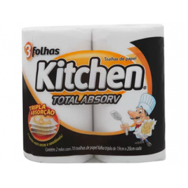 Imagem da oferta 6 Pacotes de Papel Toalha Folha Tripla Kitchen Total Absorv - 2 Unidades Cada