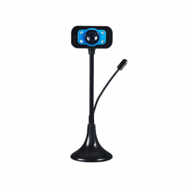 Imagem da oferta Webcam USB de mesa com Microfone e Suporte flexível + 4 LEDs para Iluminação
