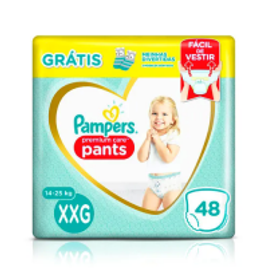 Imagem da oferta Fralda Pampers Pants Premium Care XXG 48 unidades + 1 Par de Meias Infantis