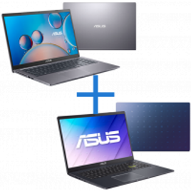 Imagem da oferta Notebook ASUS X515EA-BR1275W Cinza + Notebook ASUS E510MA-BR701X Azul